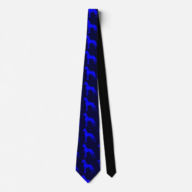 Blue Great Dane blueback Tie (Front)