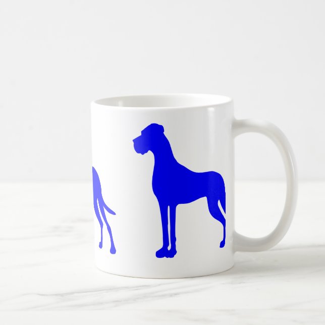Blue Great Dane Coffee Mug (Right)