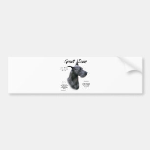Blue Great Dane History Design Bumper Sticker