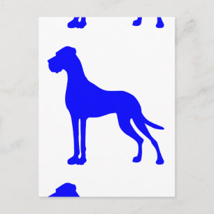 Blue Great Dane Postcard
