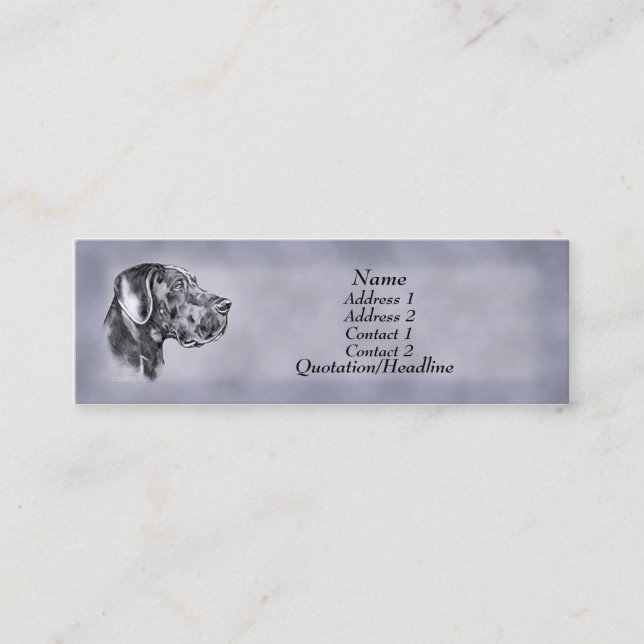Blue Great Dane Uncrop Profile Card (Front)