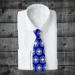 Blue Greece Emblem fashion Tie, Greek Flag Tie<br><div class="desc">Patriotic Greece neck tie featuring country Coat of Arms,  Greek flag in the sea of blue business fashion - love my country,  office wear,  travel,  national patriots / sports fans</div>