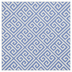 Blue Greek Key Fabric