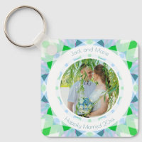 Blue Green 4th 5th Wedding Anniversary Photo Gift