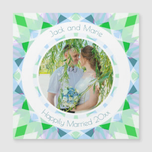 Blue Green 4th Wedding Anniversary Keepsake Gift