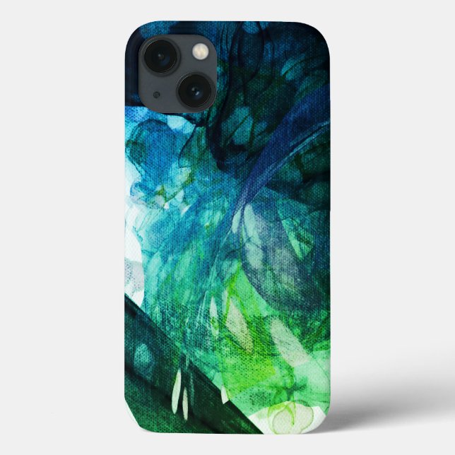 Blue green abstract art Case-Mate iPhone case (Back)
