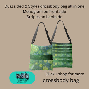 blue green abstract multicolor dual style crossbody bag
