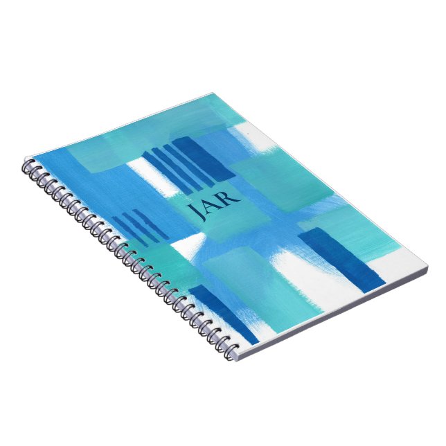blue green abstract notebook (Right Side)