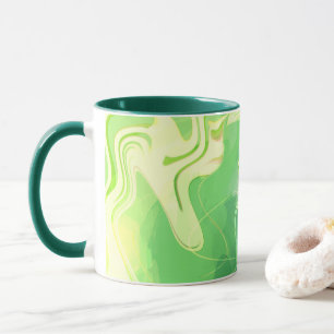 Blue Green Abstract Ocean Mug