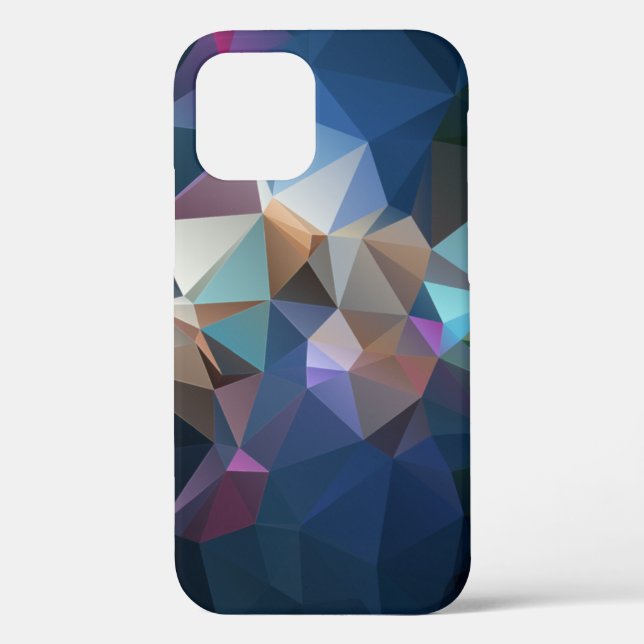 Blue Green Abstract Pyramid Art Case-Mate iPhone Case (Back)