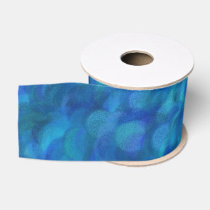 Blue Green Abstract Seamless Pattern Grosgrain Ribbon