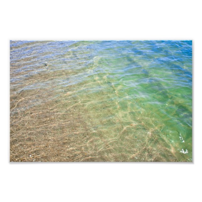 Blue Green Abstract Water Photograph (Front)