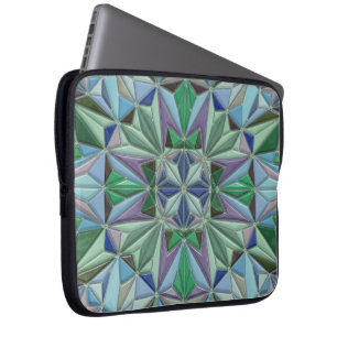 blue green accents laptop sleeve