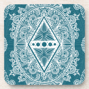Blue Green Age of awakening, bohemian, newage Coaster