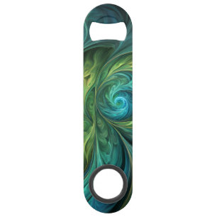 Blue Green AI Fractal Pattern
