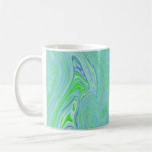 Blue Green Amoeba Wave  Coffee Mug