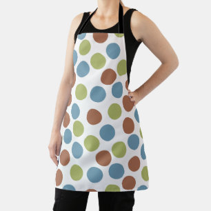 Blue, Green, and Brown Dots Apron