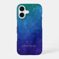 Blue Green and Purple Space Pattern Personalised