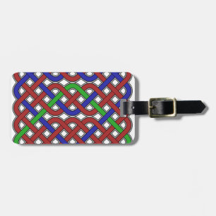 Blue, Green and Red Celtic Knots Luggage Tag