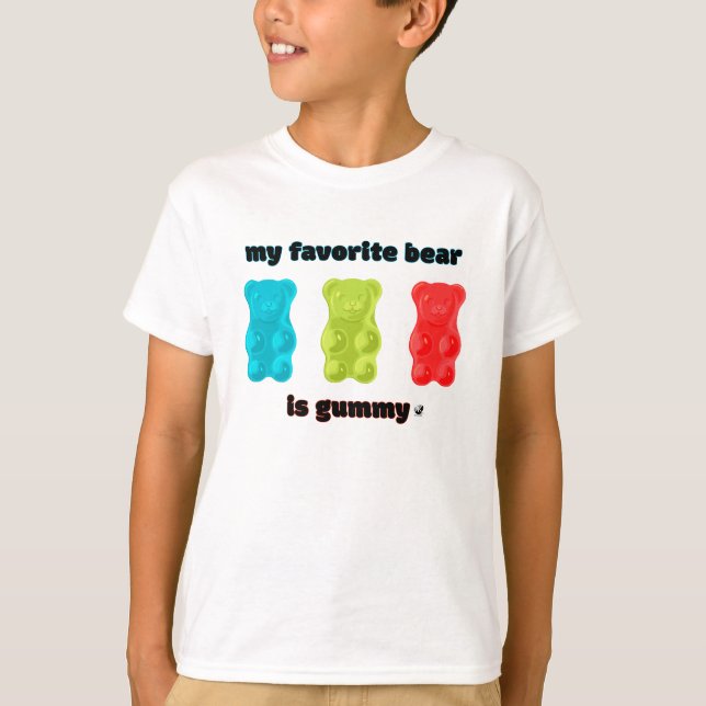 Blue, green and red Gummy Bears T-Shirt (Front)