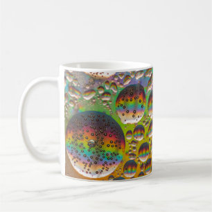 Blue green and yellow bubbles coffee mug