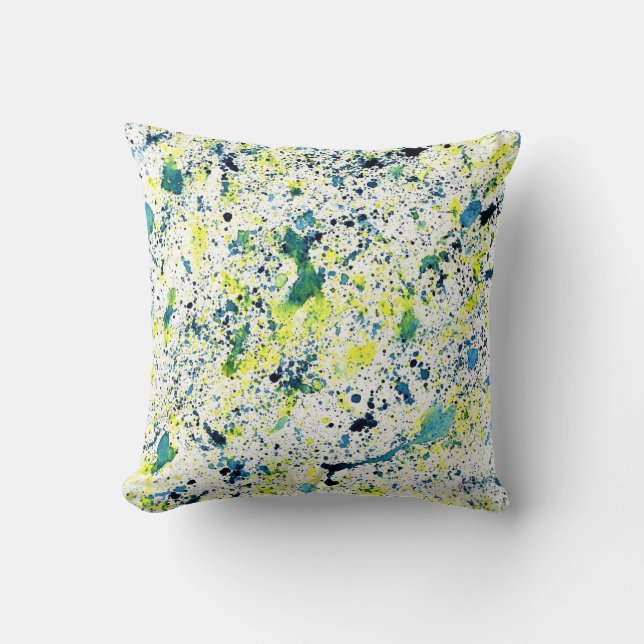 Blue, Green, and Yellow Cushion (Front)