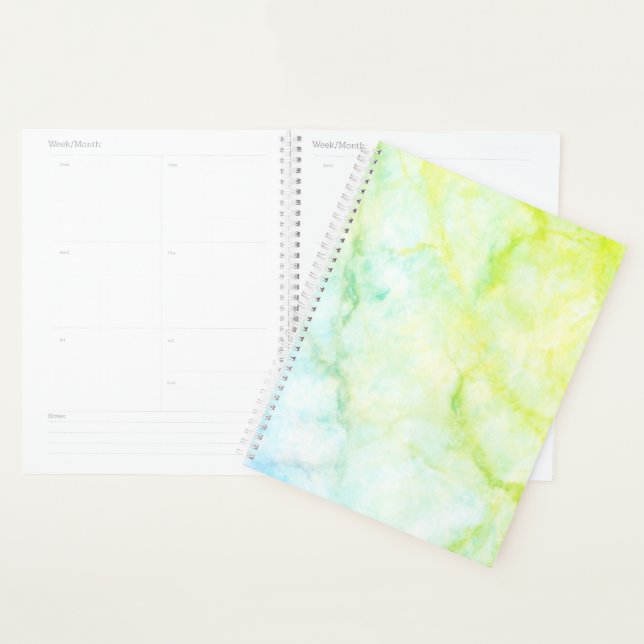 Blue Green and Yellow Marble | Custom Planner (Display)