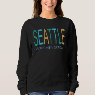 Blue Green and Yellow Seattle Sweatshirt