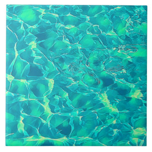 Blue Green Aqua Pattern  Ceramic Tile