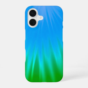Blue & Green Aurora-Inspired iPhone 16 Case