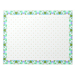 Blue Green Back to School Dot Grid BuJo Planner Notepad