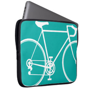 Blue/Green bike design Laptop Sleeve