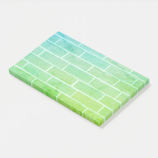 Blue Green Brick Post-it Notes