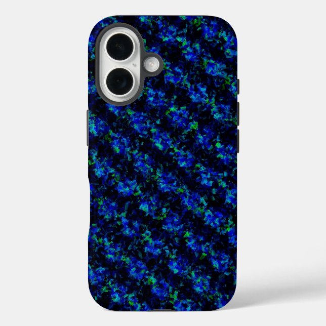 Blue Green Broken Glass Pattern Case-Mate iPhone Case (Back)