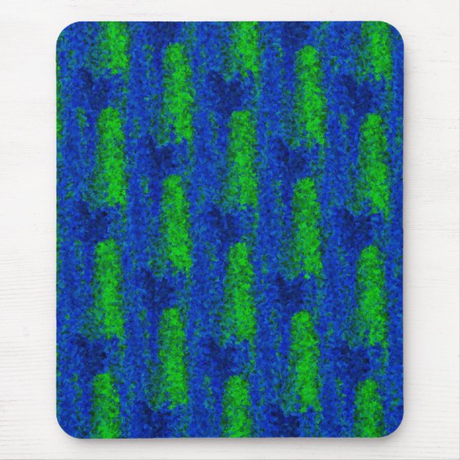 Blue Green Broken Glass Pattern Mouse Pad (Front)