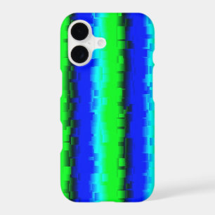 Blue Green Broken Glass Stripes
