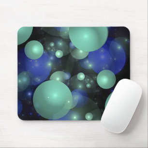 Blue & Green Bubbles Mouse Pad