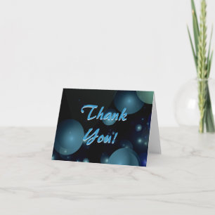 Blue & Green Bubbles Thank You Card