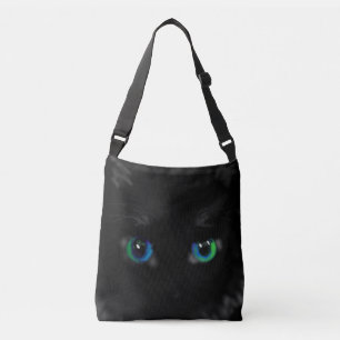 Blue Green Cat Eyes Funny Crossbody Bag