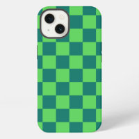 Blue Green Chequered Gingham Pattern