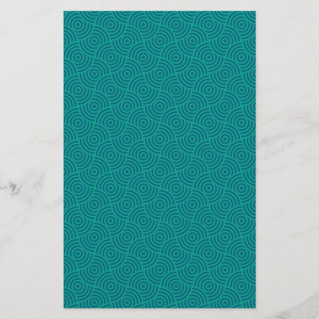 Blue & Green Circle Design Soap Wrap Paper (Front)