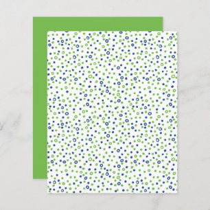 Blue Green Circles Dots Scrapbook Paper