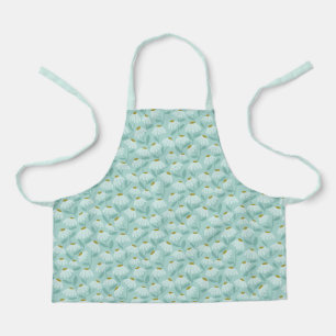 Blue & Green Climbing Daisies Floral Pattern Apron
