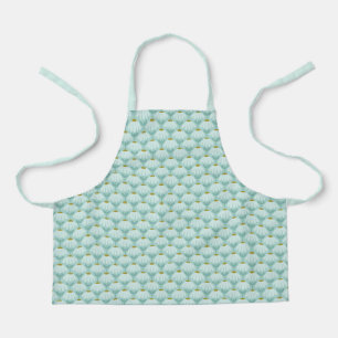 Blue & Green Climbing Daisies Floral Pattern Apron