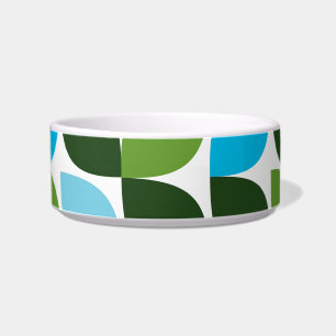 Blue, green, cool, trendy, modern nature abstract bowl
