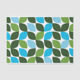 Blue, green, cool, trendy, modern nature abstract tissue paper