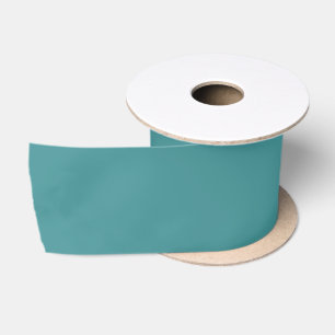 Blue Green Denim Smokey Topaz Solid Colour Satin Ribbon