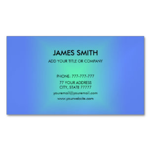 Blue Green Diamond Gradient Modern Magnetic Business Card