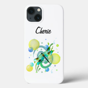Blue Green Dragonflies iPhone 13 Case