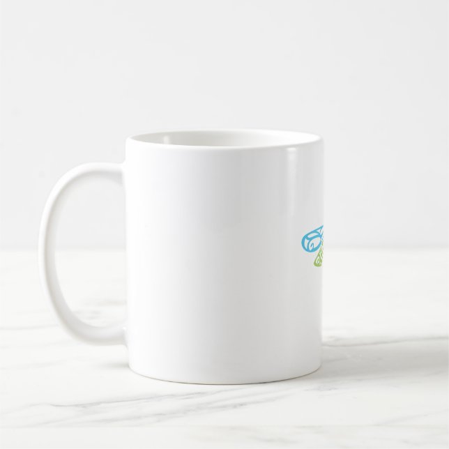 Blue & Green Dragonfly Coffee Mug (Left)